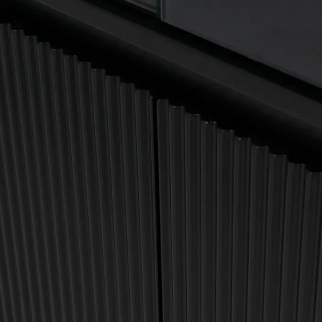 CRISTALEIRA 4 PORTAS 90X139 RIBS - PRETO/INCOLOR - Foto 13