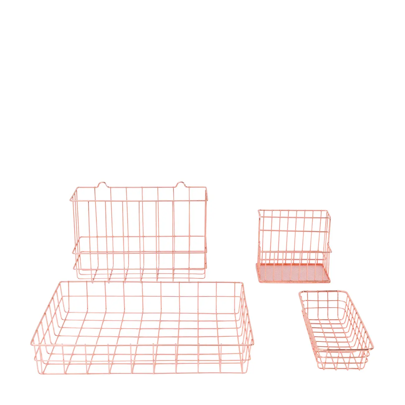 CESTO PAREDE 27 CM X 11 CM X 19 CM GRID - COBRE - Foto 4