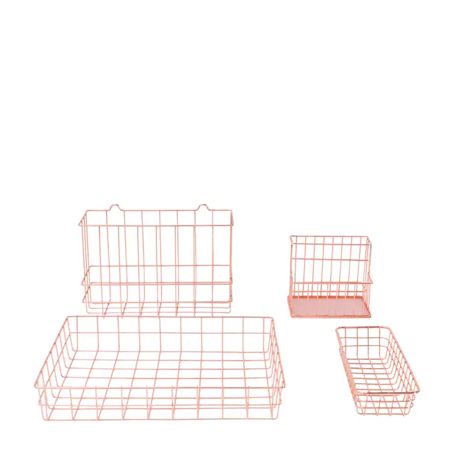 CESTO PAREDE 27 CM X 11 CM X 19 CM GRID - COBRE - Foto 4