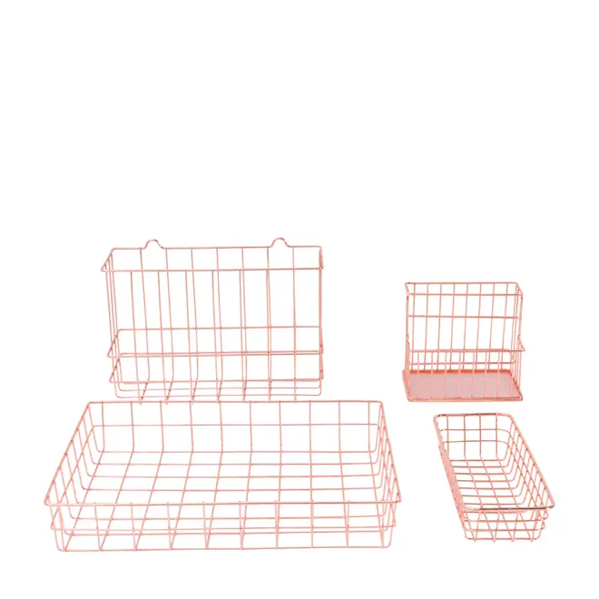 CESTO 24 CM X 9 CM X 5 CM GRID - COBRE - Foto 4