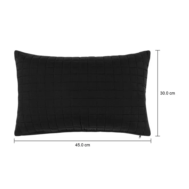 CAPA PARA ALMOFADA 45 CM X 30 CM PLEIN - PRETO - Foto 8