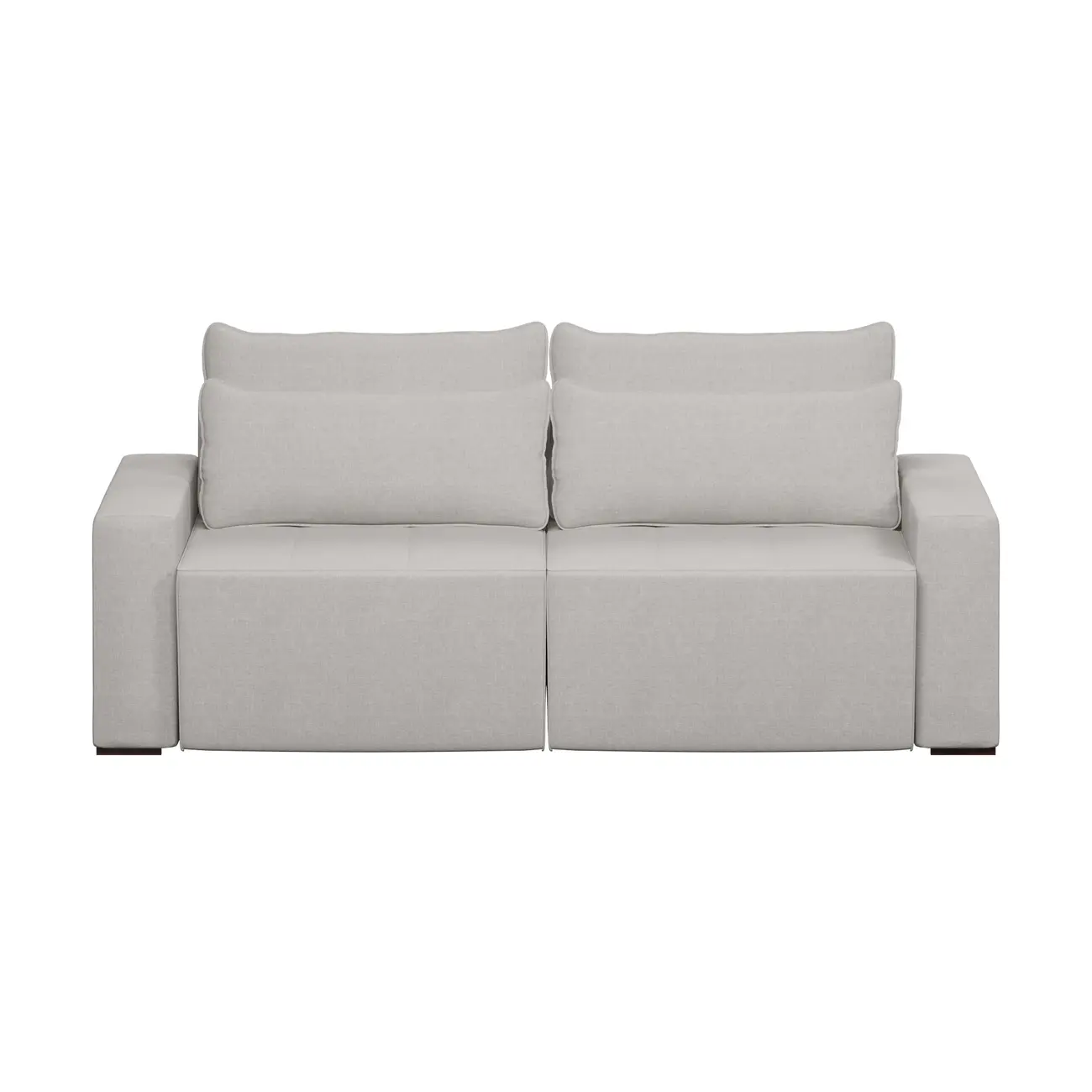 SOFÁ RETRÁTIL 3 LUGARES ASTOR - CINZA CLARO - Foto 1