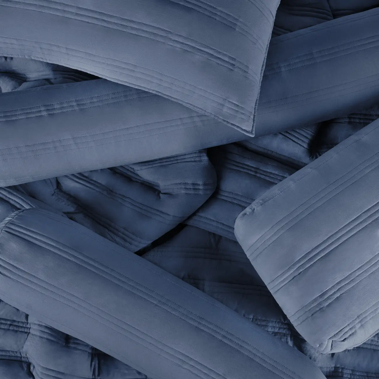 COLCHA DE SOLTEIRO COM ELÁSTICO 88 CM X 1,88 M X 20 CM COZY LINE - AZUL - Foto 4