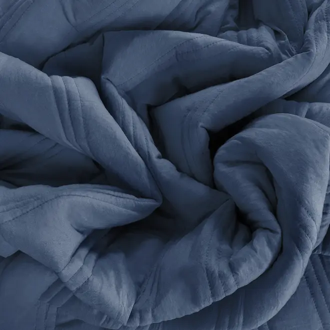 COLCHA DE SOLTEIRO COM ELÁSTICO 88 CM X 1,88 M X 20 CM COZY LINE - AZUL - Foto 7