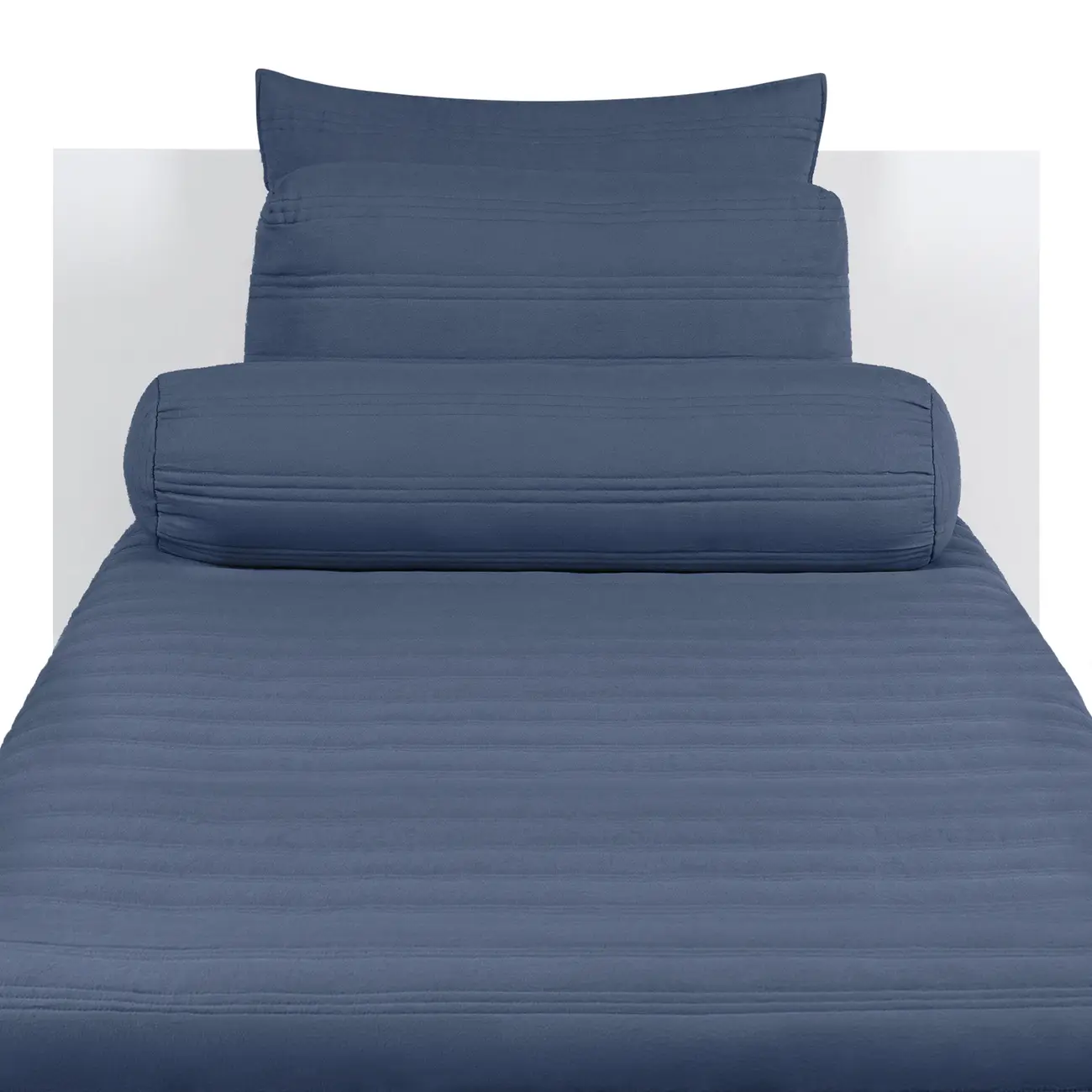 COLCHA DE SOLTEIRO COM ELÁSTICO 88 CM X 1,88 M X 20 CM COZY LINE - AZUL - Foto 8