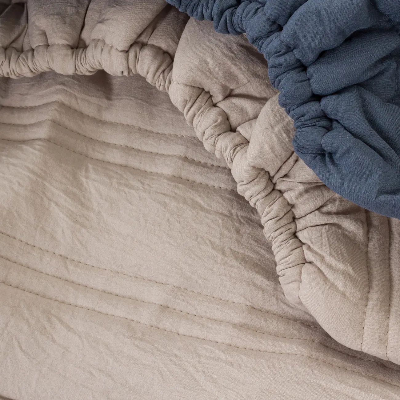 COLCHA DE SOLTEIRO COM ELÁSTICO 88 CM X 1,88 M X 20 CM COZY LINE - AZUL - Foto 9