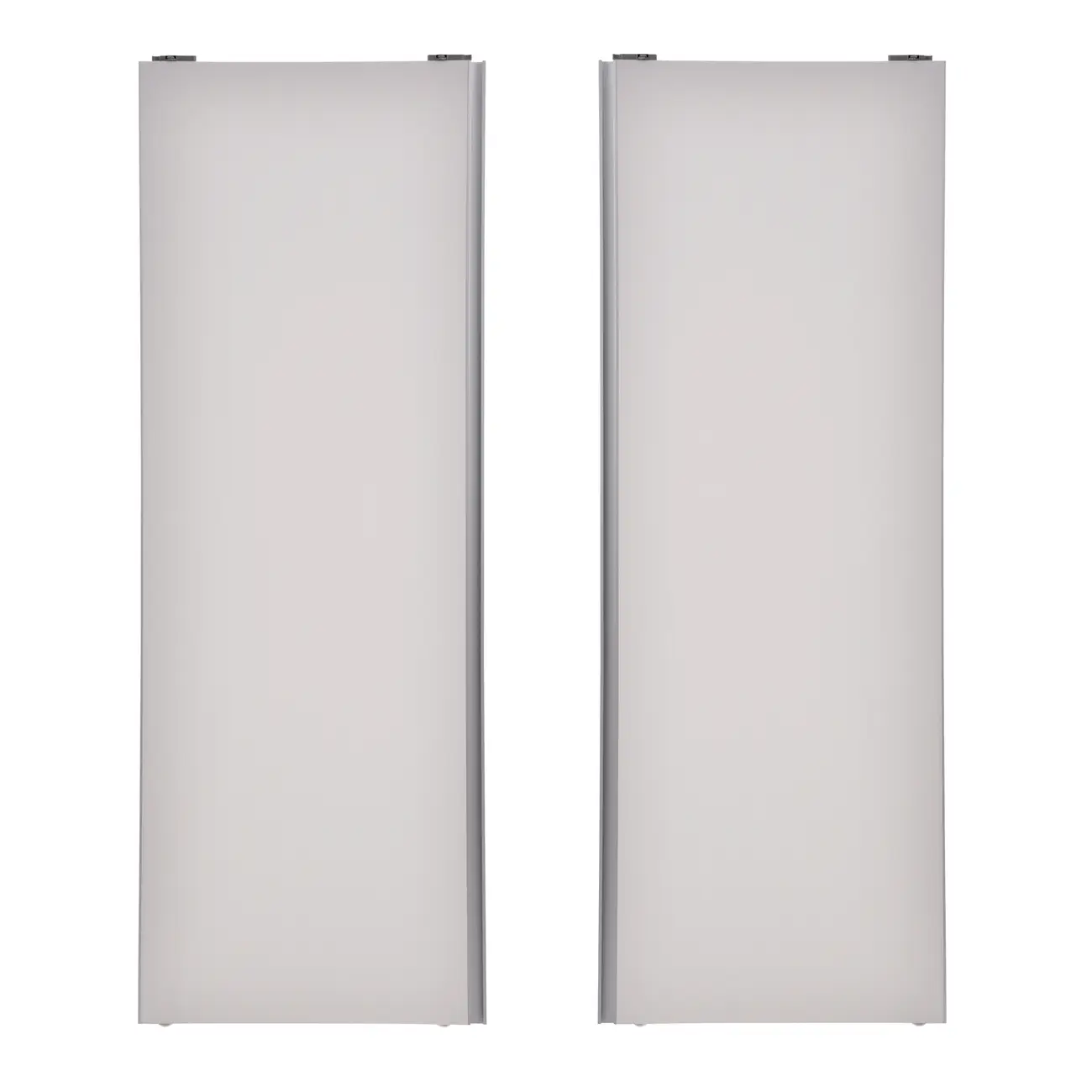 CONJUNTO COM 2 PORTAS DE CORRER DIREITA/ESQUERDA PARA GUARDA-ROUPAS SLIDES - BRANCO/ALUMÍNIO - Foto 1