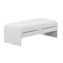 BRANCO - CAMA DE SOLTEIRO ALTA COM 2 GAVETAS 88 CM JOKER