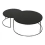 MESA DE CENTRO CONJUNTO COM 2 PEÇAS LOOP - PRETO/PRETO - Foto 3