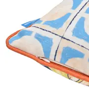 ALMOFADA 43 CM X 43 CM SAUDADE TROPICAL CARAMBOLAS - AZUL HISTÓRICO/MULTICOR - Foto 4