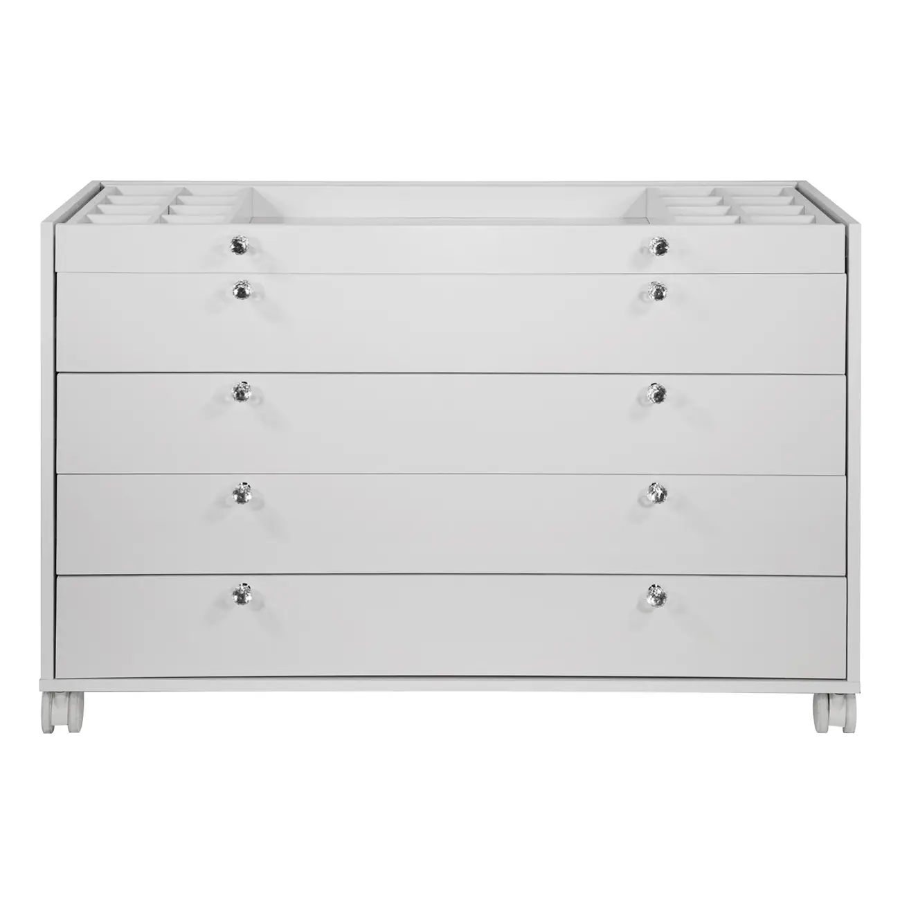 ESTRUTURA DE CÔMODA 5 GAVETAS 1,20 M X 45 CM NAMI - BRANCO - Foto 1