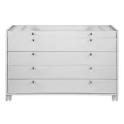 ESTRUTURA DE CÔMODA 5 GAVETAS 1,20 M X 45 CM NAMI - BRANCO - Foto 1