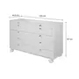 ESTRUTURA DE CÔMODA 5 GAVETAS 1,20 M X 45 CM NAMI - BRANCO - Foto 2