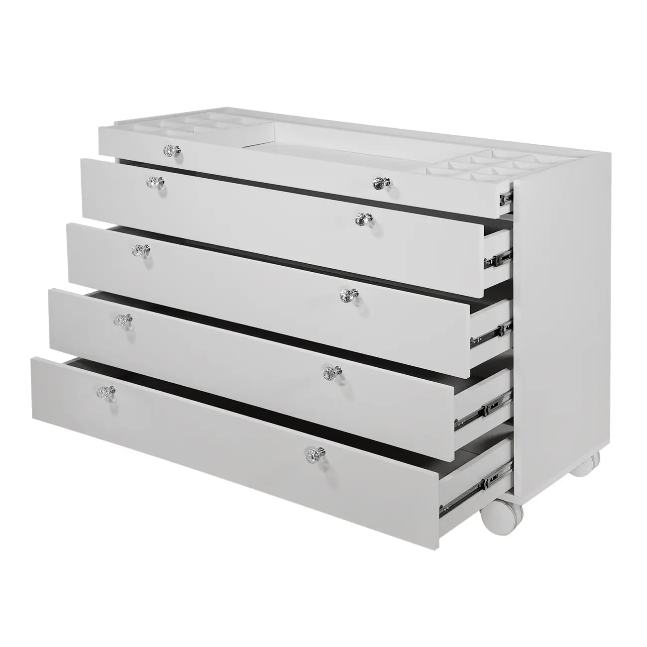 ESTRUTURA DE CÔMODA 5 GAVETAS 1,20 M X 45 CM NAMI - BRANCO - Foto 4