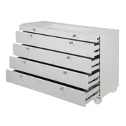ESTRUTURA DE CÔMODA 5 GAVETAS 1,20 M X 45 CM NAMI - BRANCO - Foto 4