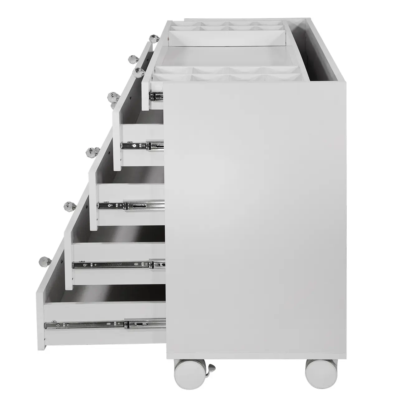 ESTRUTURA DE CÔMODA 5 GAVETAS 1,20 M X 45 CM NAMI - BRANCO - Foto 5