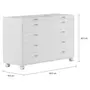 ESTRUTURA DE CÔMODA 5 GAVETAS 1,20 M X 45 CM NAMI - BRANCO - Foto 6