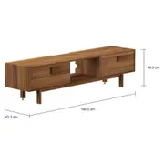 RACK 2 PORTAS DE CORRER 1,80 M X 43 CM PILOTIS - NOZES - Foto 2