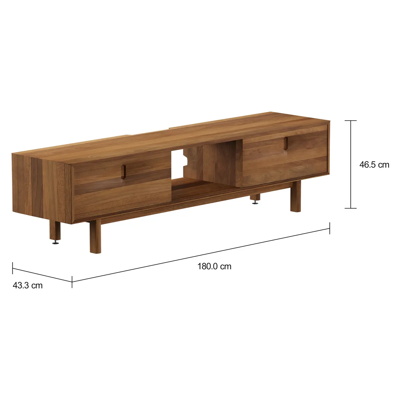 RACK 2 PORTAS DE CORRER 1,80 M X 43 CM PILOTIS - NOZES - Foto 2