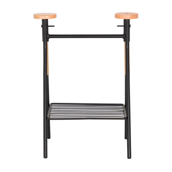 CAVALETE COM PRATELEIRA 51 CM X 43 CM MILONGA - PRETO/EUCALIPTO - Foto 3
