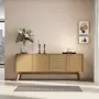 BUFFET 4 PORTAS 1,80 M X 45 CM COM PALHINHA ARES - TAUARI/FIBRA CLARA - Foto 17