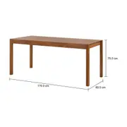 MESA DE JANTAR 1,70 M X 80 CM MASCAVO - NOZES - Foto 5