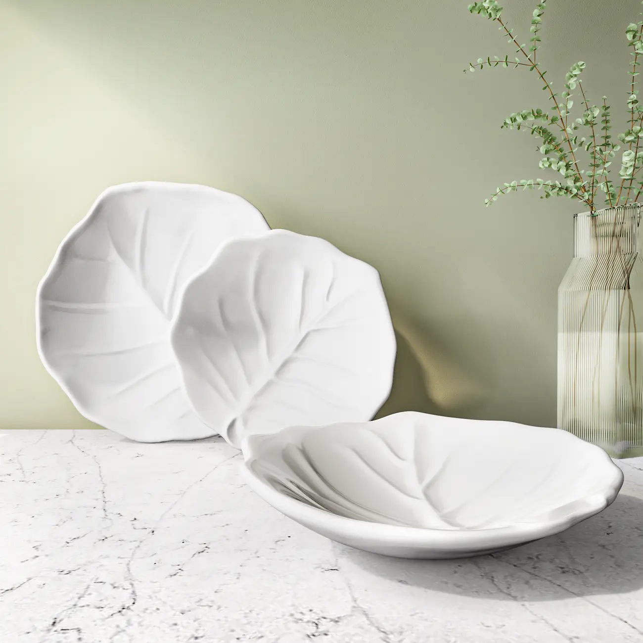 TIGELA 34 CM CALATÉIA - BRANCO - Foto 3