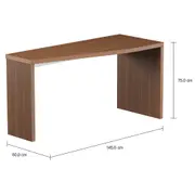 MESA TRAPEZOIDAL 1,45 M X 60 CM DIREITA FIND - FREIJÓ/BRANCO - Foto 2