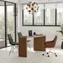 MESA TRAPEZOIDAL 1,45 M X 60 CM DIREITA FIND - FREIJÓ/BRANCO - Foto 3
