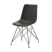 CADEIRA DE JANTAR GIPSY - PRETO/OLD GREEN - Foto 1