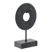 ADORNO MESA 33 CM GEOMARBLE - PRETO/CINZA - Foto 4