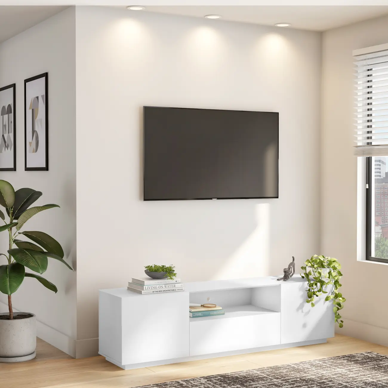 RACK 2 PORTAS/1 GAVETA 1,80 M X 40 CM ROOM - BRANCO - Foto 11