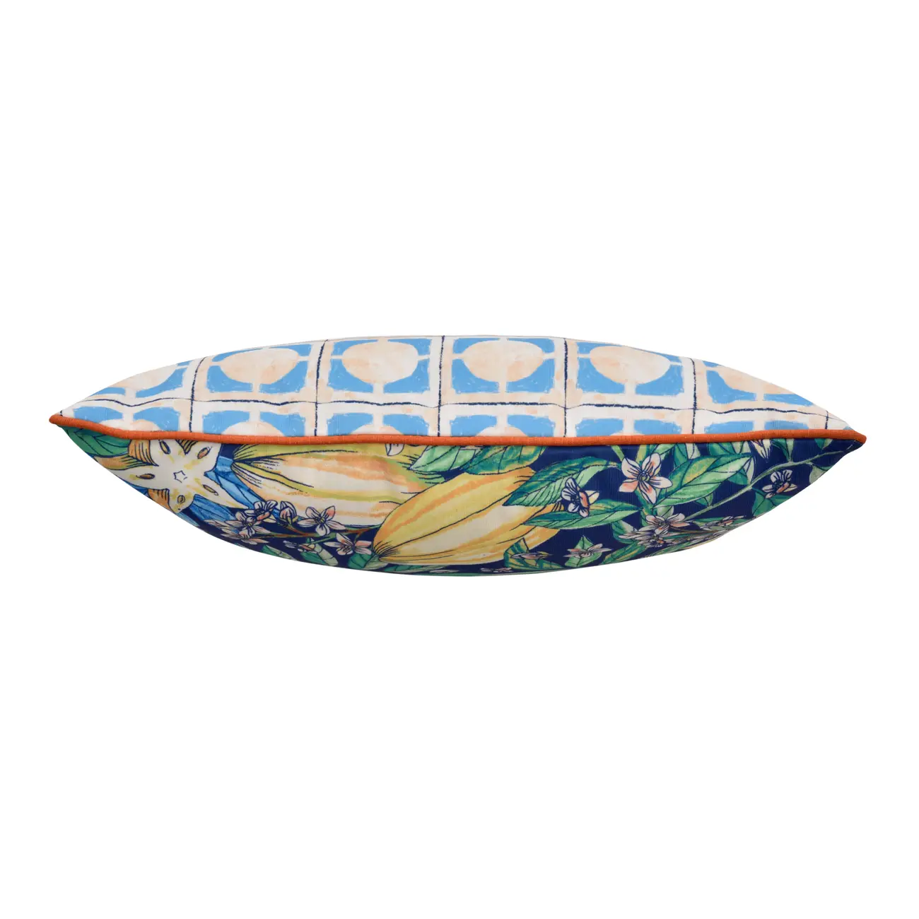 ALMOFADA 32 CM X 50 CM SAUDADE TROPICAL CARAMBOLAS - AZUL HISTÓRICO/MULTICOR - Foto 4