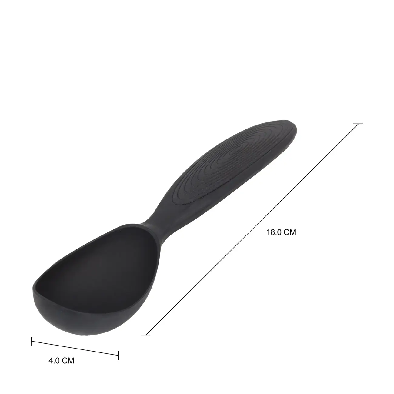 COLHER PARA SORVETE 17 CM FRATINI - PRETO - Foto 4