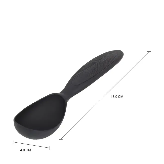 COLHER PARA SORVETE 17 CM FRATINI - PRETO - Foto 4