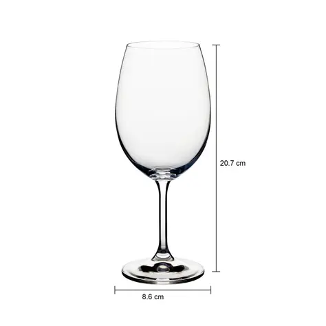 Imagem com medidas do produto TAÇA VINHO 450 ML CRISTALIUM TITAN