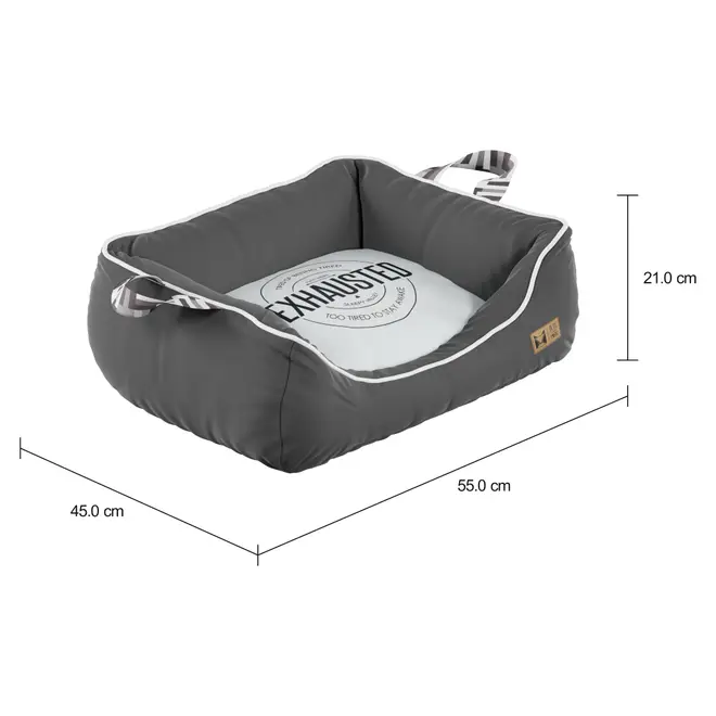 CAMA PARA PET P 55 CM X 45 CM EXHAUSTED - KONKRET/CINZA - Foto 7