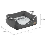 CAMA PARA PET M 65 CM X 55 CM EXHAUSTED - KONKRET/CINZA - Foto 7