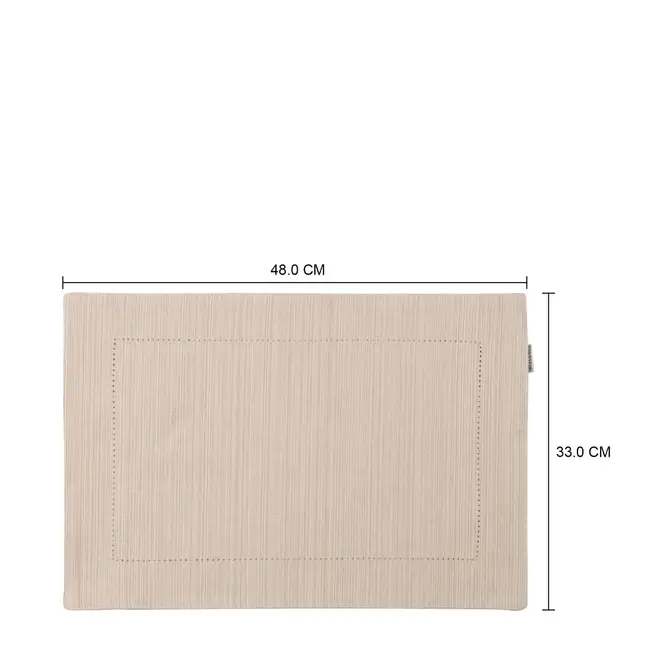 LUGAR AMERICANO TECIDO 48 CM X 33 CM NONA - NATURAL - Foto 5