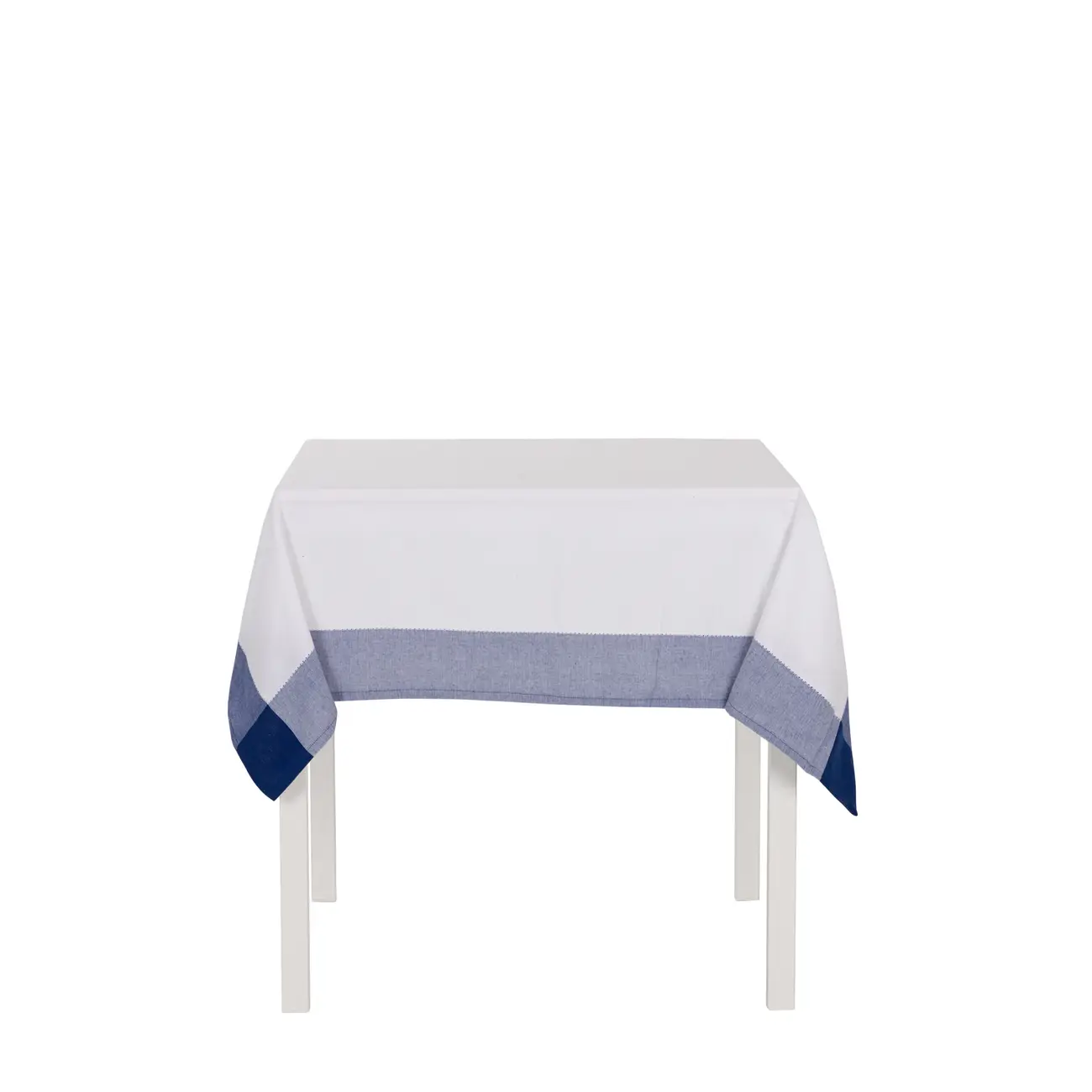 TOALHA DE MESA 1,40 M X 1,40 M MANGIAMO - AZUL/BRANCO - Foto 1