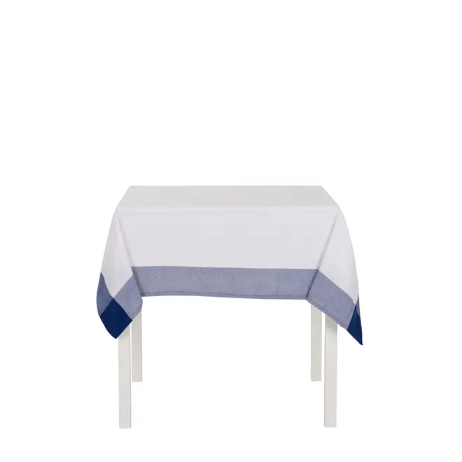 TOALHA DE MESA 1,40 M X 1,40 M MANGIAMO - AZUL/BRANCO - Foto 1