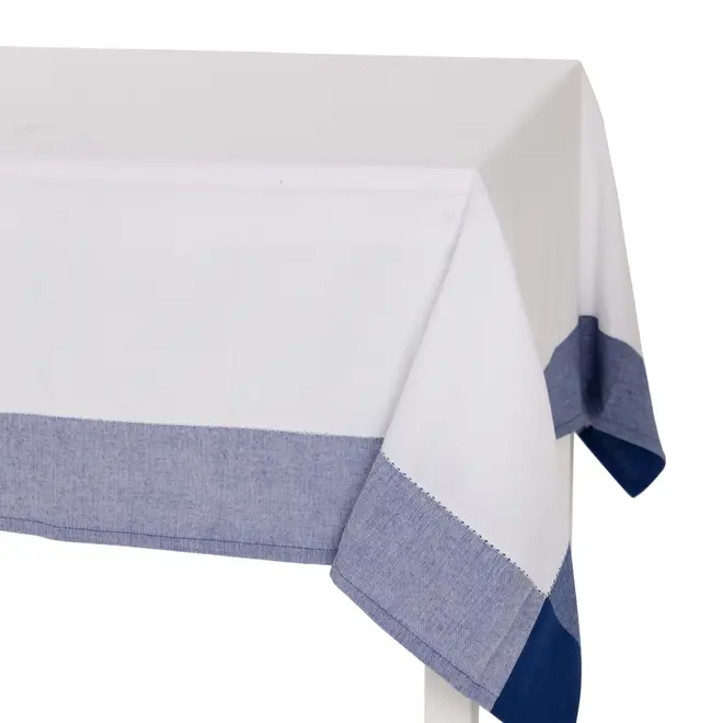 TOALHA DE MESA 1,40 M X 1,40 M MANGIAMO - AZUL/BRANCO - Foto 2