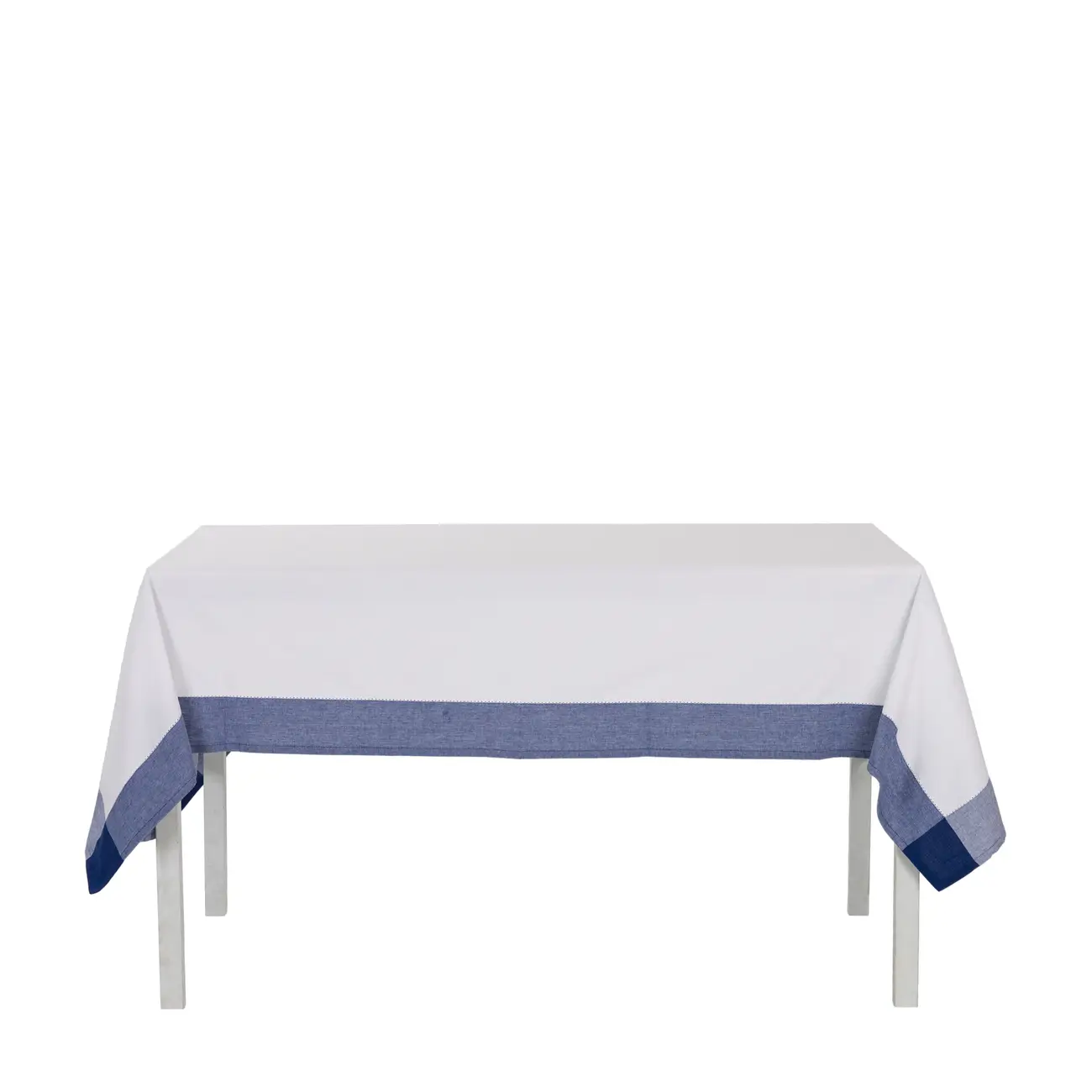 TOALHA DE MESA 1,40 M X 2,20 M MANGIAMO - AZUL/BRANCO - Foto 2
