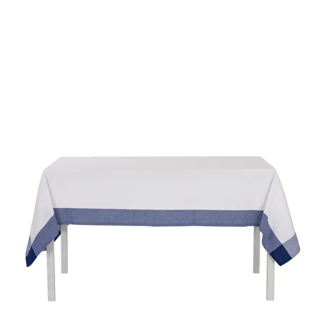 TOALHA DE MESA 1,40 M X 2,20 M MANGIAMO - AZUL/BRANCO - Foto 2