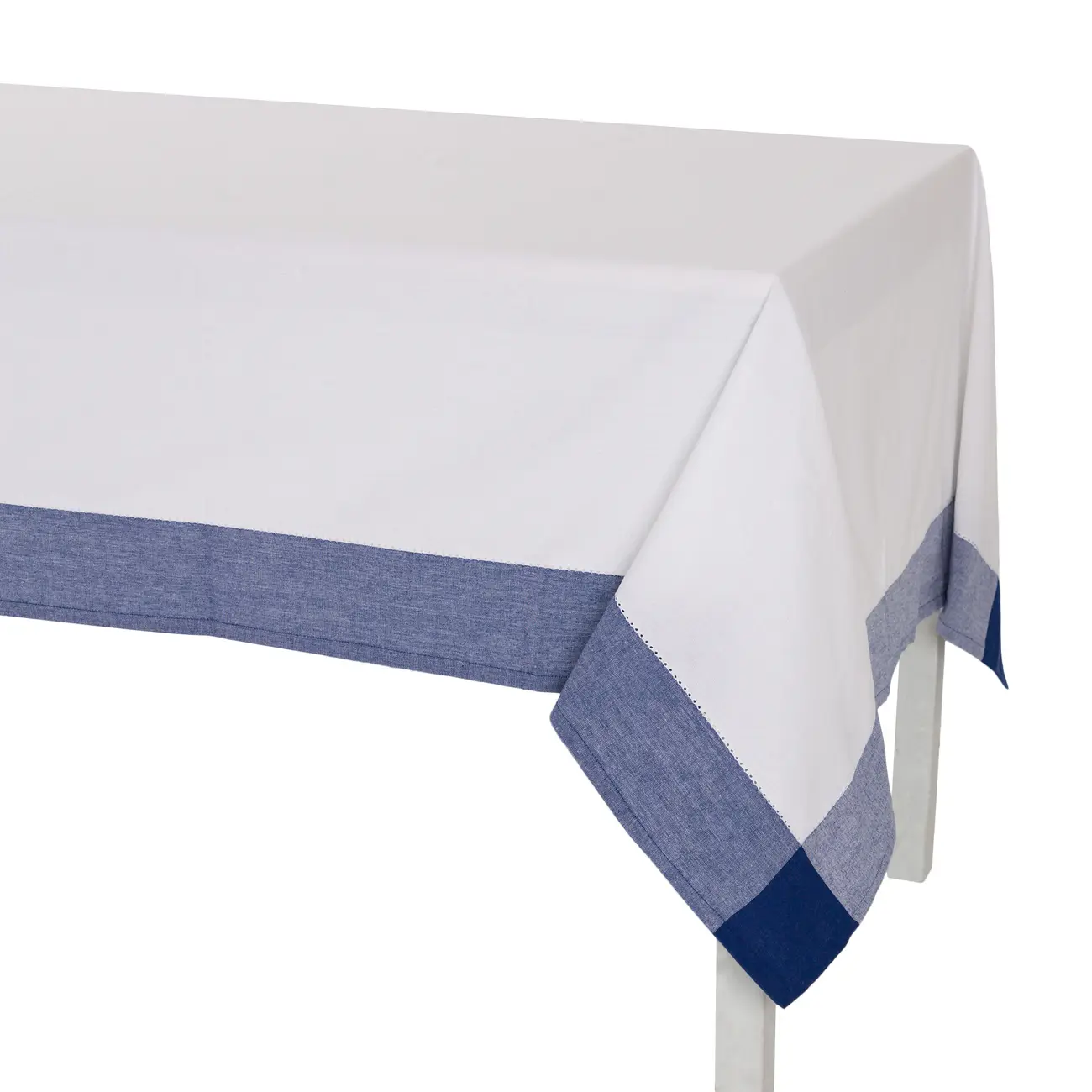 TOALHA DE MESA 1,40 M X 2,20 M MANGIAMO - AZUL/BRANCO - Foto 3