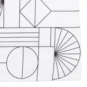 PANO DE PRATO COM 2 PORTE DORÉE - BRANCO/PRETO - Foto 3