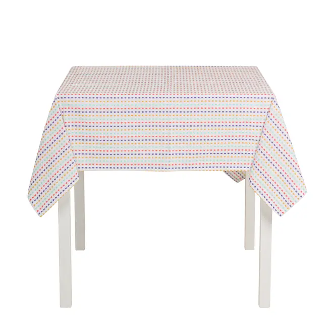 TOALHA DE MESA 1,40 M X 1,40 M PIC UP - BRANCO/CORES CALEIDOCOLOR - Foto 2