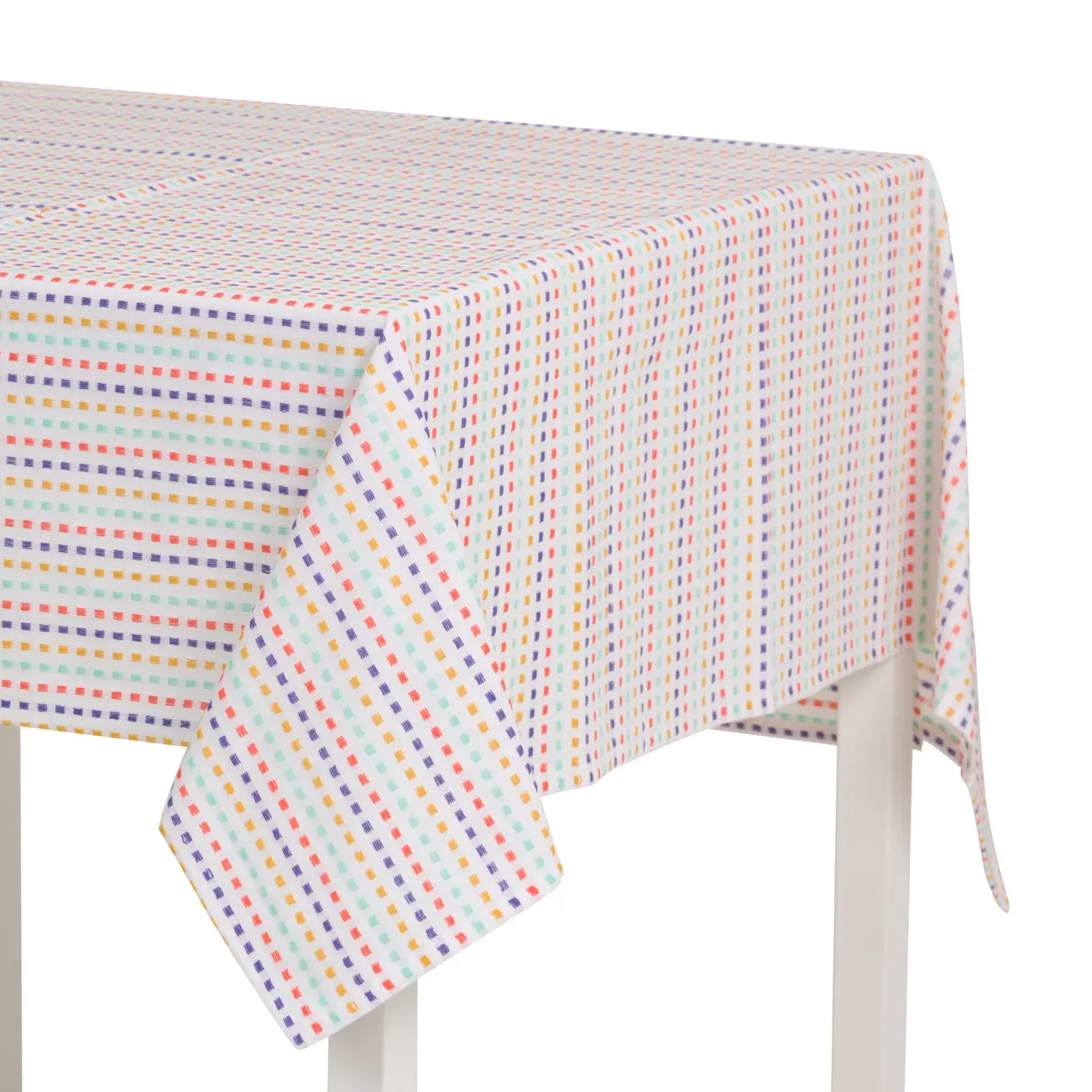 TOALHA DE MESA 1,40 M X 1,40 M PIC UP - BRANCO/CORES CALEIDOCOLOR - Foto 3