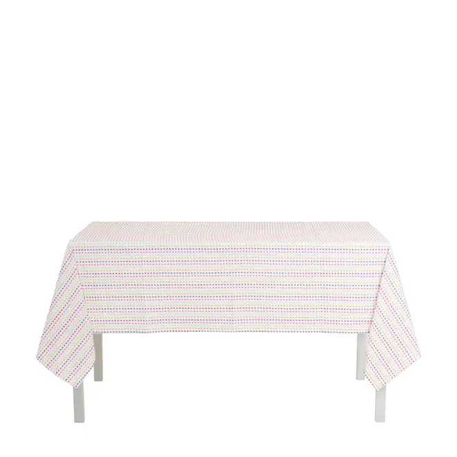 TOALHA DE MESA 1,40 M X 2,20 M PIC UP - BRANCO/CORES CALEIDOCOLOR - Foto 2