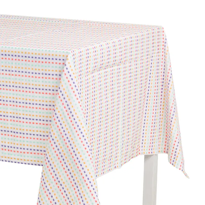 TOALHA DE MESA 1,40 M X 2,20 M PIC UP - BRANCO/CORES CALEIDOCOLOR - Foto 3